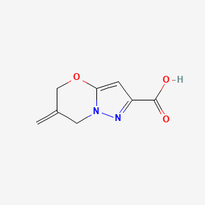 molecular formula C8H8N2O3 B13463857 6-methylidene-5H,6H,7H-pyrazolo[3,2-b][1,3]oxazine-2-carboxylic acid 