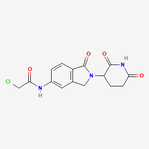 molecular formula C15H14ClN3O4 B13463858 2-chloro-N-[2-(2,6-dioxopiperidin-3-yl)-1-oxo-2,3-dihydro-1H-isoindol-5-yl]acetamide 