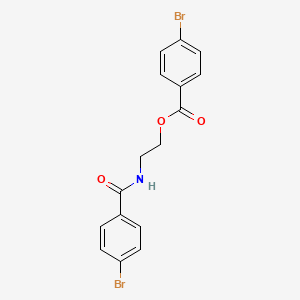 molecular formula C16H13Br2NO3 B1346390 2-(4-溴苯甲酰氨基)乙基 4-溴苯甲酸酯 CAS No. 951885-58-8