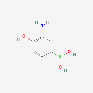 molecular formula C6H8BNO3 B13463931 (3-Amino-4-hydroxyphenyl)boronic acid 
