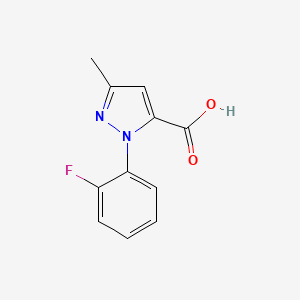 molecular formula C11H9FN2O2 B1346395 1-(2-氟苯基)-3-甲基-1H-吡唑-5-羧酸 CAS No. 948293-26-3