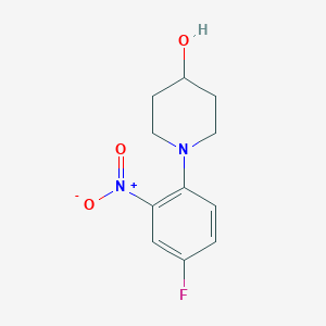 molecular formula C11H13FN2O3 B1346397 1-(4-Fluoro-2-nitrophenyl)piperidin-4-ol CAS No. 942474-44-4