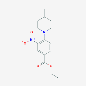 molecular formula C15H20N2O4 B1346398 Ethyl 3-nitro-4-(4-methylpiperidin-1-yl)benzoate CAS No. 942474-47-7
