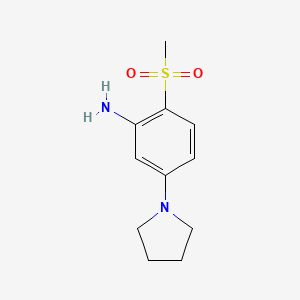 molecular formula C11H16N2O2S B1346399 2-甲基磺酰基-5-(吡咯烷-1-基)苯胺 CAS No. 942474-54-6