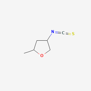 molecular formula C6H9NOS B13464025 4-Isothiocyanato-2-methyloxolane 