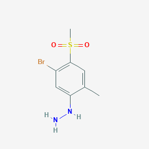 molecular formula C8H11BrN2O2S B1346403 5-Bromo-2-methyl-4-methylsulfonylphenylhydrazine CAS No. 1000018-33-6