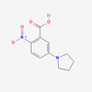 molecular formula C11H12N2O4 B1346405 2-Nitro-5-(pyrrolidin-1-yl)benzoic acid CAS No. 1000575-94-9