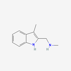 molecular formula C11H14N2 B1346409 N-Methyl-1-(3-methyl-1H-indol-2-YL)methanamine CAS No. 894852-67-6