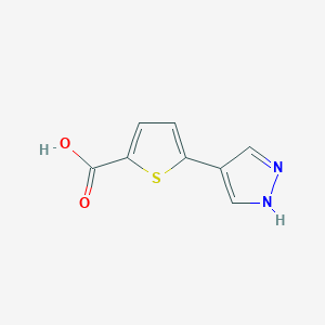 molecular formula C8H6N2O2S B1346414 5-(1H-Pyrazol-4-yl)thiophene-2-carboxylic Acid CAS No. 1017794-49-8