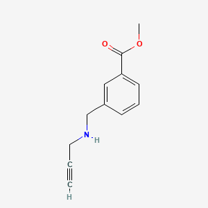 molecular formula C12H13NO2 B13464141 Methyl 3-{[(prop-2-yn-1-yl)amino]methyl}benzoate 