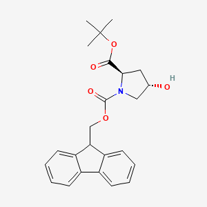 molecular formula C24H27NO5 B13464157 Fmoc-trans-4-hydroxy-D-proline tert-butyl ester 