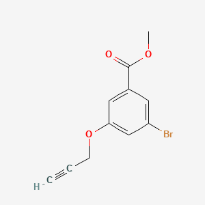 molecular formula C11H9BrO3 B13464212 Methyl 3-bromo-5-(prop-2-yn-1-yloxy)benzoate 