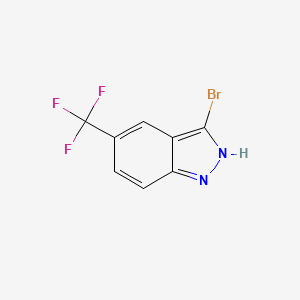 molecular formula C8H4BrF3N2 B1346424 3-溴-5-(三氟甲基)-1H-吲唑 CAS No. 1086378-32-6