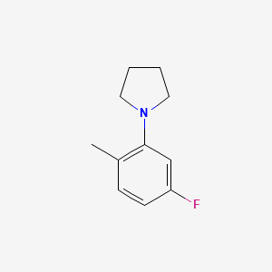 molecular formula C11H14FN B1346425 1-(5-Fluoro-2-methylphenyl)pyrrolidine CAS No. 1000339-32-1