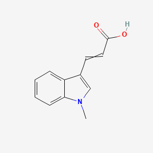 molecular formula C12H11NO2 B1346431 3-(1-Methyl-1h-indol-3-yl)prop-2-enoic acid 