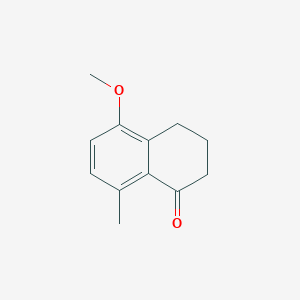 molecular formula C12H14O2 B1346432 1(2H)-Naphthalenone, 3,4-dihydro-5-methoxy-8-methyl- CAS No. 53863-68-6