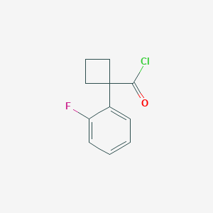 B134645 1-(2-Fluorophenyl)cyclobutane-1-carbonyl chloride CAS No. 151157-31-2