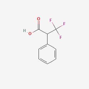 molecular formula C9H7F3O2 B1346450 3,3,3-Trifluoro-2-phenylpropionic Acid CAS No. 56539-85-6