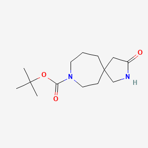 molecular formula C14H24N2O3 B13464615 Tert-butyl3-oxo-2,8-diazaspiro[4.6]undecane-8-carboxylate 