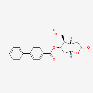 molecular formula C21H20O5 B1346462 4-(Hydroxymethyl)-2-oxohexahydro-2H-cyclopenta[b]furan-5-yl [1,1'-biphenyl]-4-carboxylate CAS No. 63427-55-4