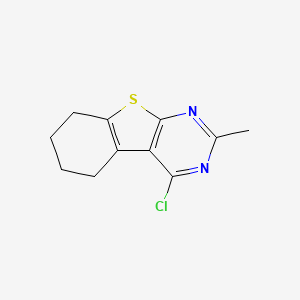 molecular formula C11H11ClN2S B1346464 4-Chloro-2-methyl-5,6,7,8-tetrahydro[1]benzothieno[2,3-d]pyrimidine CAS No. 81765-97-1