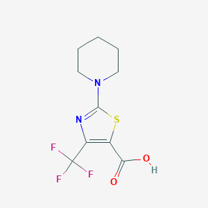 molecular formula C10H11F3N2O2S B1346475 2-(Piperidin-1-YL)-4-trifluoromethyl-1,3-thiazole-5-carboxylic acid CAS No. 1000339-77-4