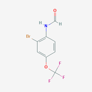 molecular formula C8H5BrF3NO2 B1346477 N-(2-Bromo-4-(trifluoromethoxy)phenyl)formamide CAS No. 941294-53-7
