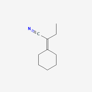 molecular formula C10H15N B1346493 2-Cyclohexylidenebutanenitrile CAS No. 53153-77-8