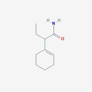 molecular formula C10H17NO B1346494 2-(Cyclohex-1-en-1-yl)butanamide CAS No. 59-13-2