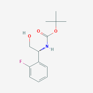molecular formula C13H18FNO3 B13465122 Tert-butyl N-[(1R)-1-(2-fluorophenyl)-2-hydroxy-ethyl]carbamate 