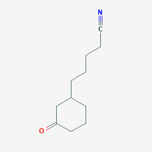 molecular formula C11H17NO B1346515 5-(3-Oxocyclohexyl)valeronitrile CAS No. 898784-95-7