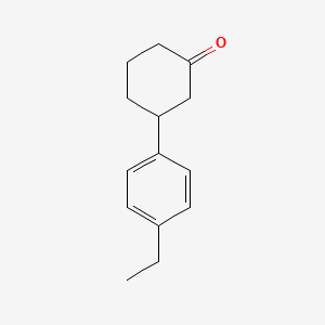 molecular formula C14H18O B1346516 3-(4-Ethylphenyl)cyclohexanone CAS No. 898785-41-6