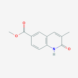 molecular formula C12H11NO3 B13465169 Methyl 3-methyl-2-oxo-1,2-dihydroquinoline-6-carboxylate 