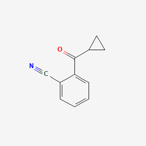 molecular formula C11H9NO B1346518 2-Cyanophenyl cyclopropyl ketone CAS No. 898789-83-8