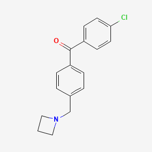 molecular formula C17H16ClNO B1346526 4-氮杂环丁基甲基-4'-氯苯甲酮 CAS No. 898756-49-5