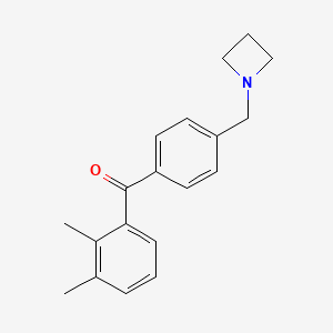 molecular formula C19H21NO B1346527 4'-Azetidinomethyl-2,3-dimethylbenzophenone CAS No. 898756-58-6