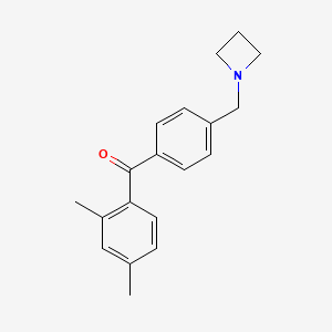 molecular formula C19H21NO B1346528 4'-Azetidinomethyl-2,4-dimethylbenzophenone CAS No. 898756-61-1