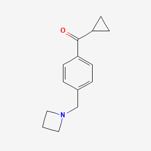 B1346531 4-(Azetidinomethyl)phenyl cyclopropyl ketone CAS No. 898757-10-3