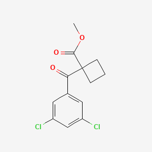 molecular formula C13H12Cl2O3 B13465330 Methyl 1-(3,5-dichlorobenzoyl)cyclobutane-1-carboxylate 