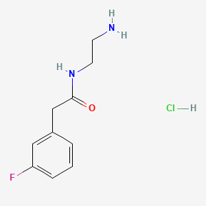 molecular formula C10H14ClFN2O B13465348 N-(2-aminoethyl)-2-(3-fluorophenyl)acetamide hydrochloride 