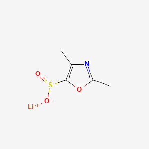 molecular formula C5H6LiNO3S B13465363 Lithium(1+) dimethyl-1,3-oxazole-5-sulfinate 