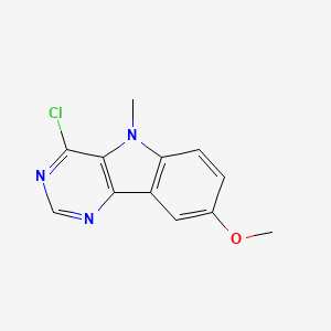 molecular formula C12H10ClN3O B1346541 4-chloro-8-methoxy-5-methyl-5H-pyrimido[5,4-b]indole CAS No. 1134334-55-6