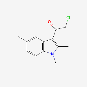 molecular formula C13H14ClNO B1346544 2-chloro-1-(1,2,5-trimethyl-1H-indol-3-yl)ethanone CAS No. 1134334-65-8