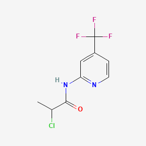 molecular formula C9H8ClF3N2O B13465501 2-chloro-N-[4-(trifluoromethyl)pyridin-2-yl]propanamide 