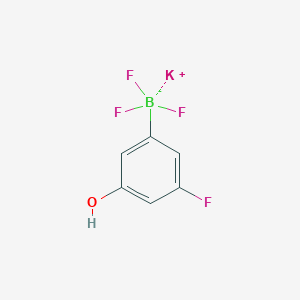 molecular formula C6H4BF4KO B13465506 Potassium trifluoro(3-fluoro-5-hydroxyphenyl)borate CAS No. 2149596-15-4