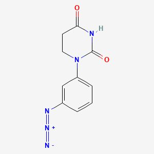 molecular formula C10H9N5O2 B13465547 1-(3-Azidophenyl)hexahydropyrimidine-2,4-dione 