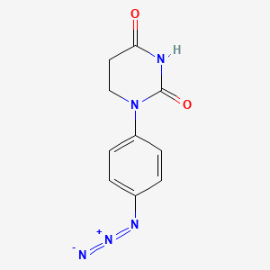 molecular formula C10H9N5O2 B13465587 1-(4-Azidophenyl)hexahydropyrimidine-2,4-dione 