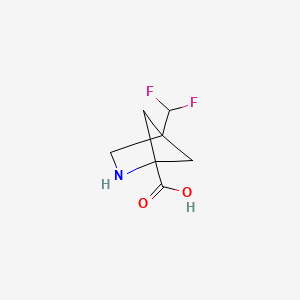 molecular formula C7H9F2NO2 B13465588 4-(Difluoromethyl)-2-azabicyclo[2.1.1]hexane-1-carboxylic acid 