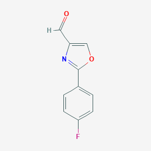 molecular formula C10H6FNO2 B134657 2-(4-Fluoro-phenyl)-oxazole-4-carbaldehyde CAS No. 152940-51-7