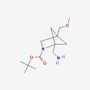 molecular formula C13H24N2O3 B13465701 Tert-butyl 1-(aminomethyl)-4-(methoxymethyl)-2-azabicyclo[2.1.1]hexane-2-carboxylate 